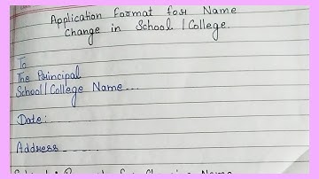 Application Letter for Name Correction in College or University || English Letter  Notes Collections