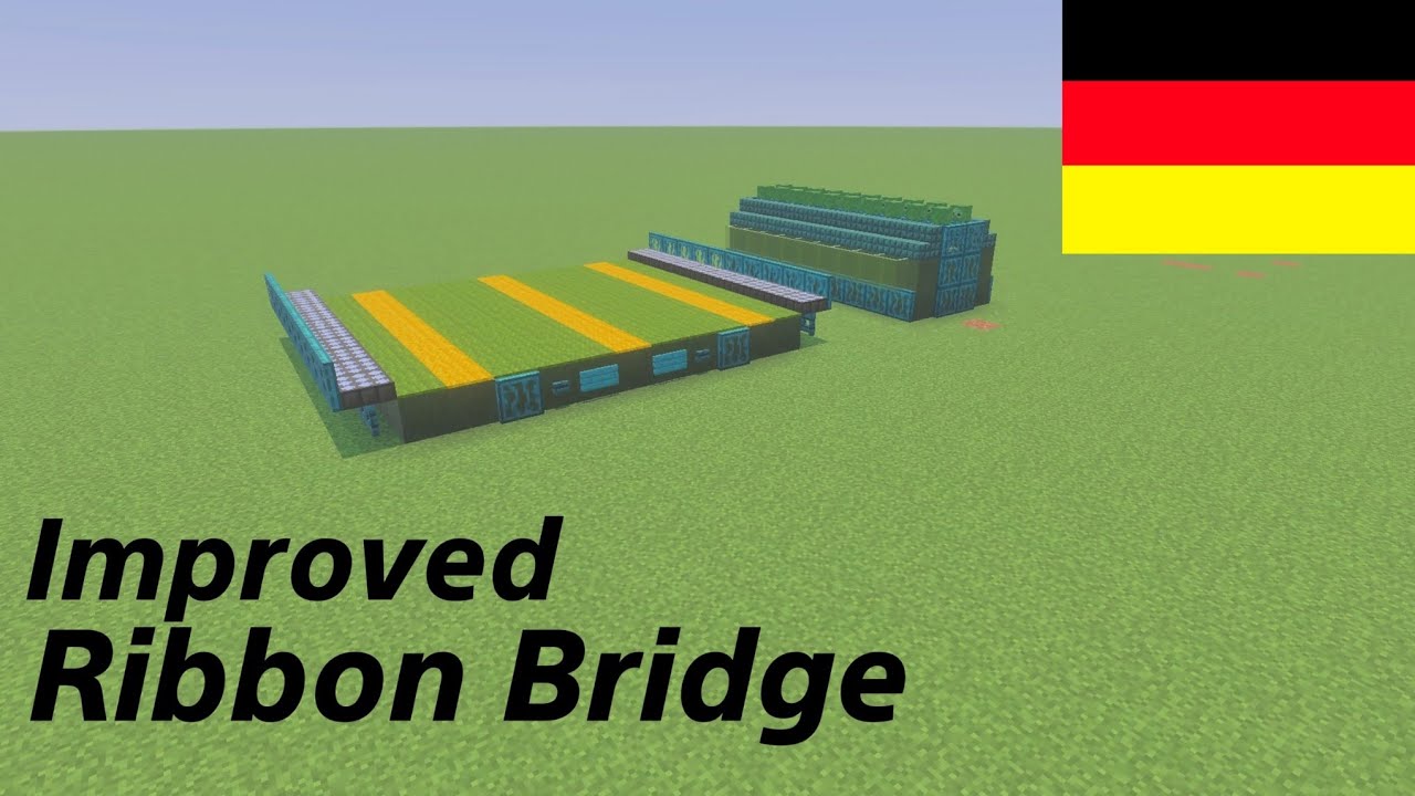 Minecraft Ribbon Road How To Build The Improved Ribbon Bridge In Minecraft (1.5:1) - YouTube