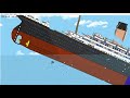 RMS OLYMPIC sinking floating sandbox