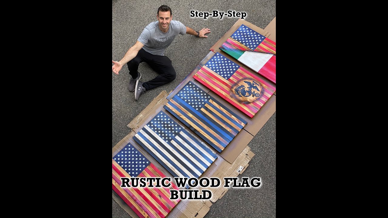 HOW TO MAKE MONEY BUILDING RUSTIC WOOD FLAGS / STEP-BY-STEP