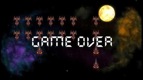 Shmup Invaders Update #3: Added a game over screen and updated fonts