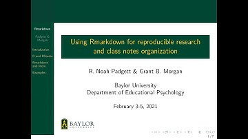 Using Rmarkdown for reproducible research and class notes organization