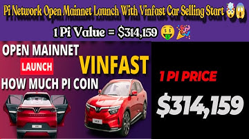 Big News 🎉| Pi Network Open Mainnet Launch With Vinfast Car Selling Start 🤯😱|1Pi = $314,159🤑#bitcoin