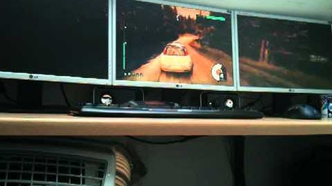 Colin McRae: DIRT 3 Triple Screen Ultra settings Gameplay Eyefinity 2x HD5830 Crossfire