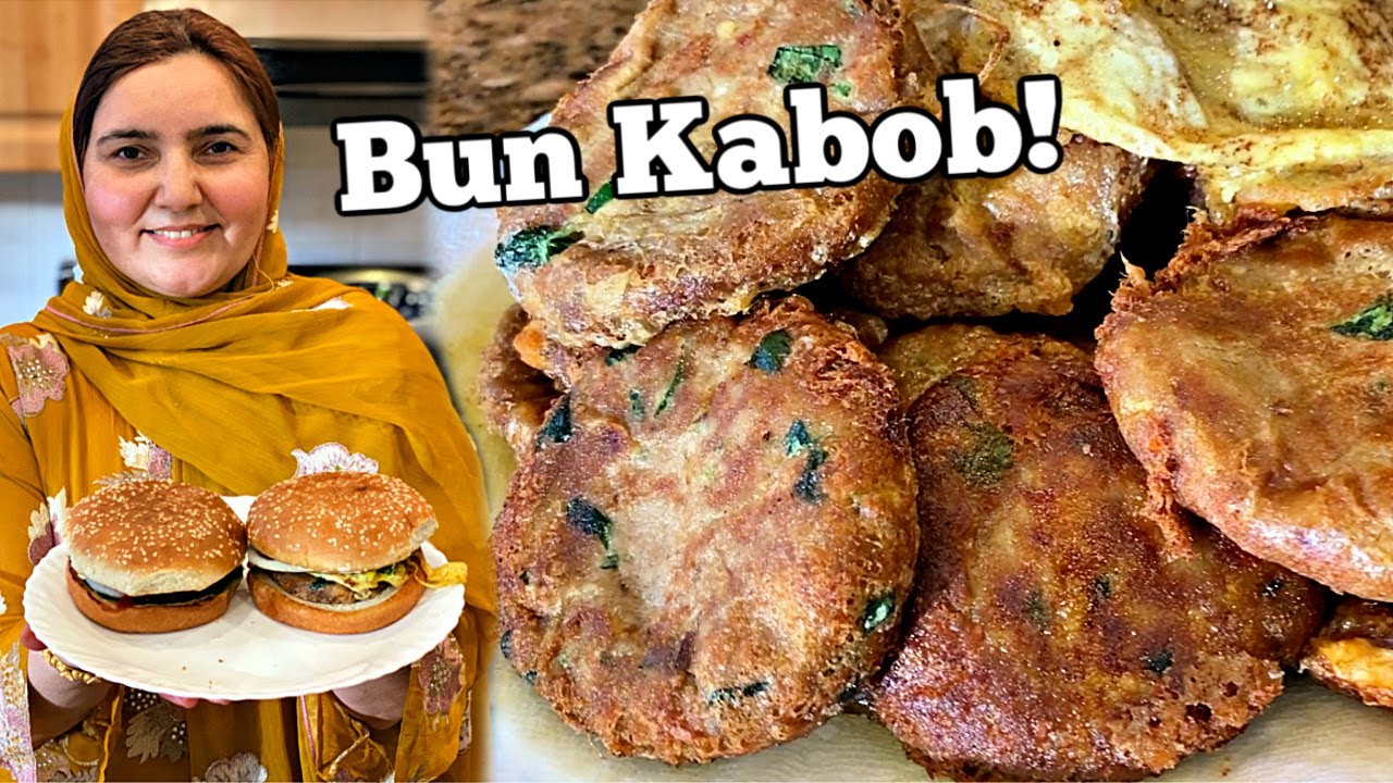 Shami Kabab Burger | Bun Kabab *URDU/HINDI*