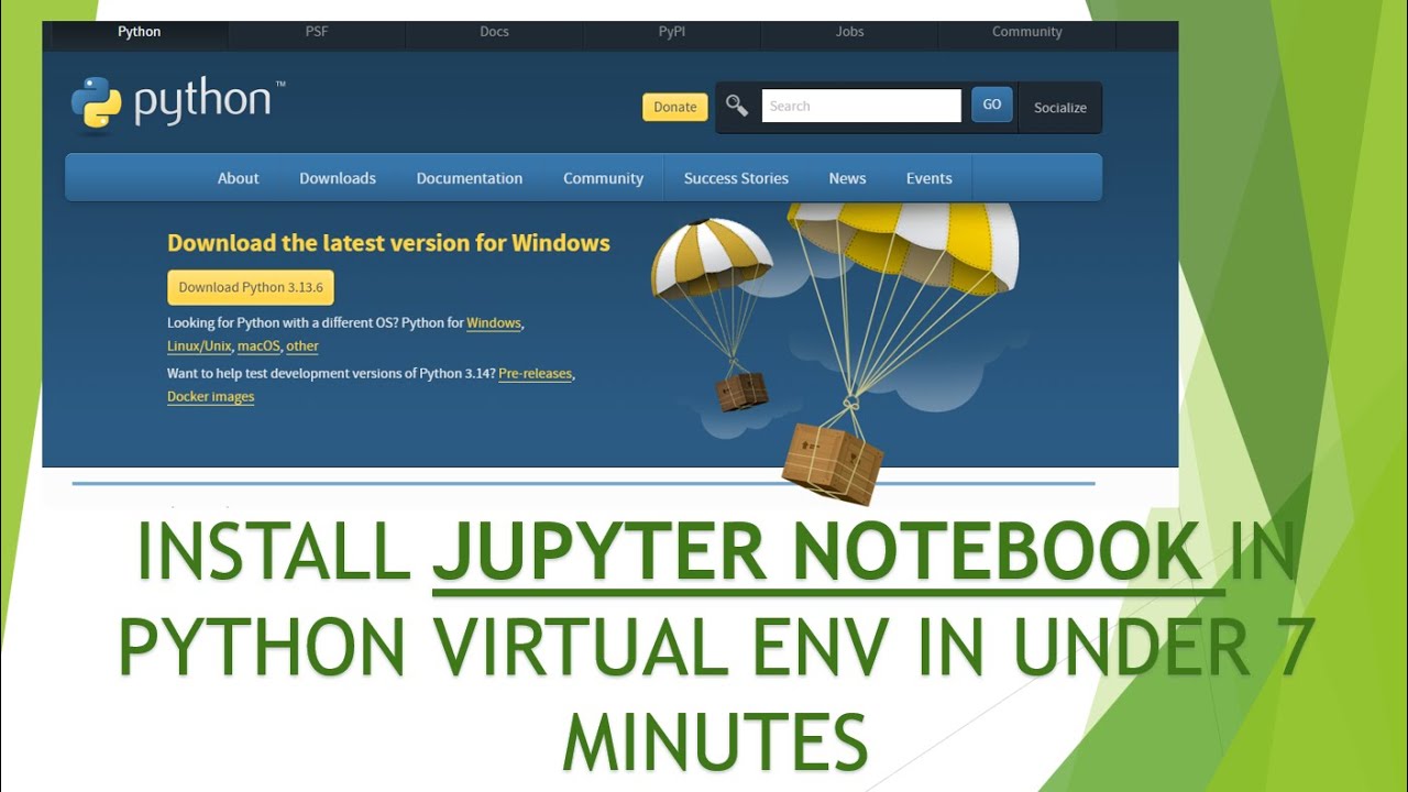 INSTALL JUPYTER NOTEBOOK IN PYTHON VIRTUAL ENVIROMENT - YouTube