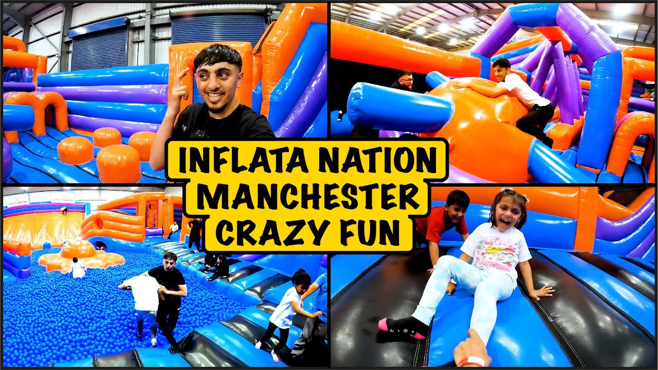 Inflata Nation Manchester Vlog 2024 Crazy Family Fun At Inflatable Park!!