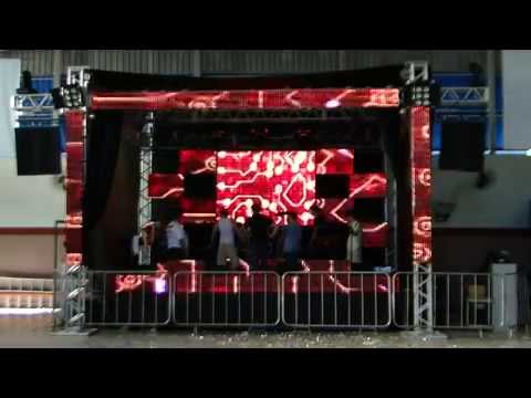 Painel LED SHOW, montagem em palco - YouTube