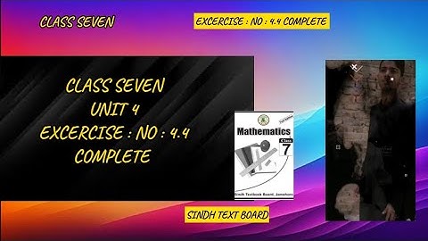 Unit 4 || Exponents | exercise 4.4 | class 7 math | sindh textbook | Excercise no 4.4 complete