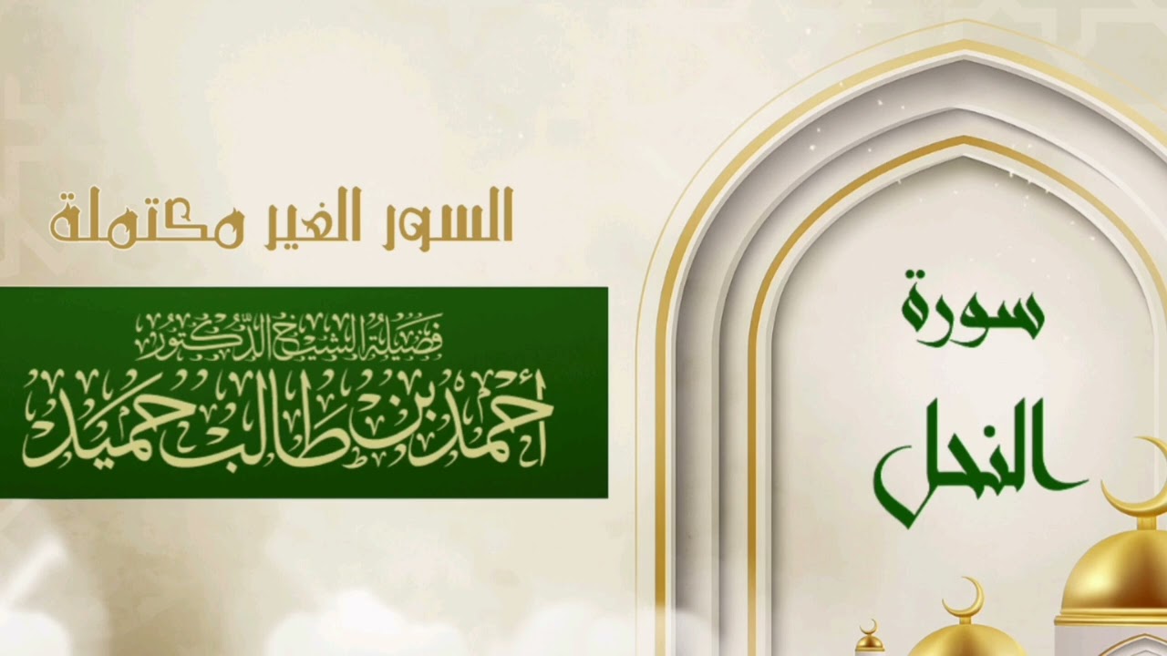 المصحف من الحرم النبوي لــ فضيلة الشيخ د. أحمد طالب - سورة النحل " نسخة جديدة و مميزة"