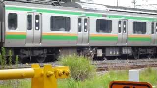 [FHD]警笛付き　E217系　F03編成+F53編成　小田原駅入線