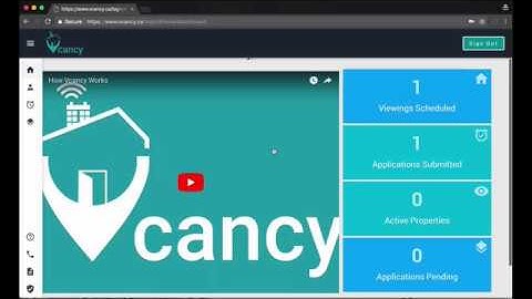 Vcancy Tenant Dashboard Walk-through