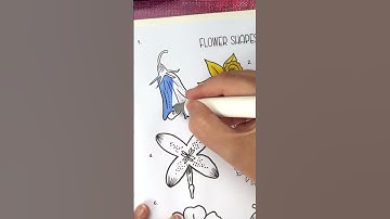 Coloring the Flower Shapes page: Campanulate #shorts