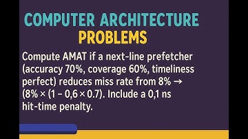 7. Computer Architecture: Memory Hierarchy and Design (Problem 1)