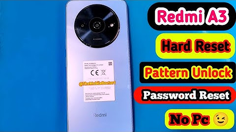 Redmi A3 Pattern Unlock 🔓| Hard Reset | Password Remove | Factory Reset | No PC 💯