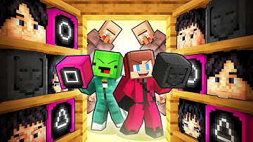 JJ and Mikey BECAME ANYONE in SQUID GAME 3 to Troll Villagers in Minecraft (Maizen)