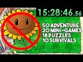 I tried 100 speedrunning plants vs zombies without sunflowers