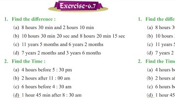 EXERCISE 6.7(QUESTIONS 1 & 2) PSEB 5TH MATHS CHAPTER 6 MEASUREMENT PUNJAB SCHOOL EDUCATION BOARD 5TH