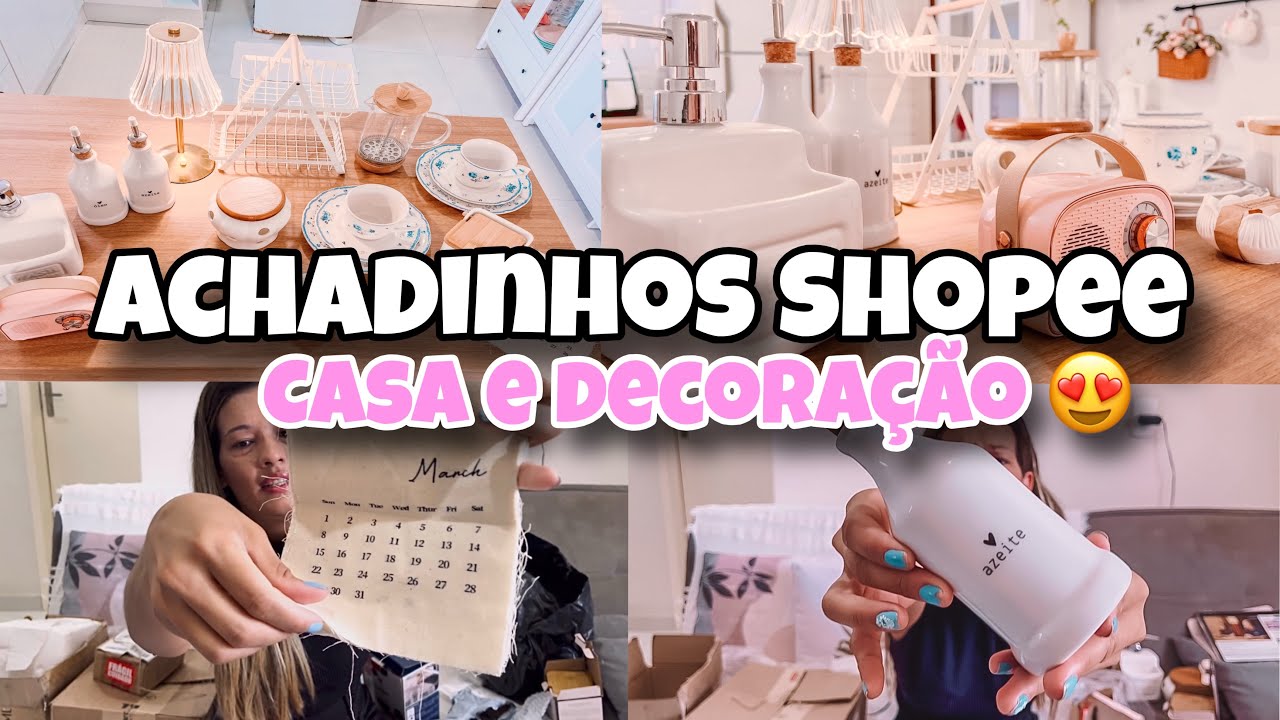 COMPRINHAS SHOPEE CASA E DECORAÇÃO | MUITA COISA LINDA E BARATO 😍😱