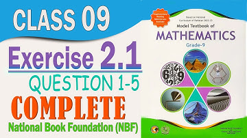 Class 9 Maths Chapter 2 Exercise 2.1 Question 1-5 | National Book Foundation (NBF) | New book Maths