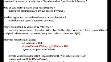 Is Java are passed by value or by reference