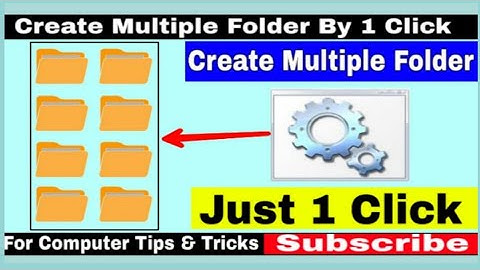 How to Create Multiple Folder by one Click | Computer mai multiple folder kaise banaye | Tips