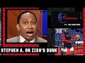 Stephen a on zion williamsons 360 dunk it makes me want to throw up 