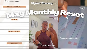 MONTHLY RESET 🌼⎮ REFLECT & PLAN WITH ME May 2022, Goal Setting, Digital planning | Rareisbeautiful
