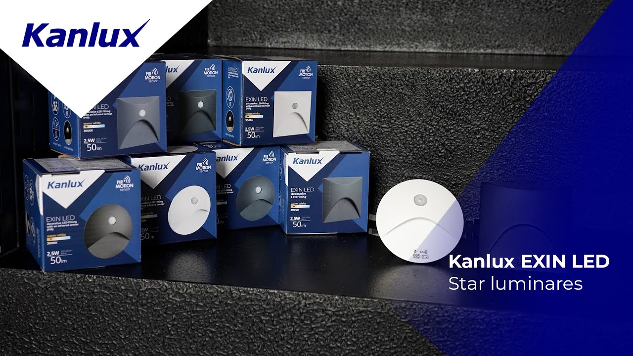 Світильник для підсвітки сходів/коридору Kanlux 39138 Exin LED 1x2.5W 4000K 50Lm IP65 білий video