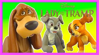 Disney Store Lady and the Tramp Figurine Playset | 65th Anniversary Set