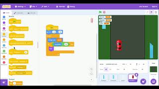 Make a traffic rush car game with scratch screenshot 4