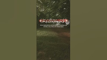 الَّذِينَ يَذْكُرُونَ اللَّهَ قِيَامًا وَقُعُودًا وَعَلَىٰ جُنُوبِهِمْ..... (الآية)..... (ال عمران)