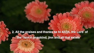 ترجمه معاني السوره Surat Al-Fatiha سورة الفاتحه