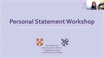 Cambridge New Personal Statement Workshop