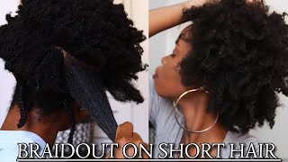 HOW TO: BRAIDOUT ON SHORT 4C HAIR | NATURAL HAIR STYLES| BOTSWANA YOUTUBER