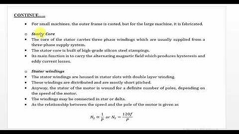 CONSTRUCTION OF INDUCTION MOTOR BEE Prof. Urvish Mewada