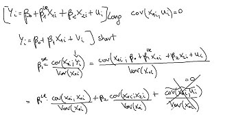 Omitted variable bias, long and short regression