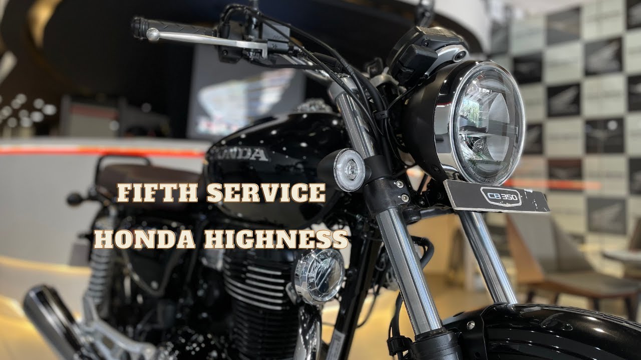 Fifth Service | Paid Service | 2023 Honda CB 350 Highness - DLX PRO - Pearl Black