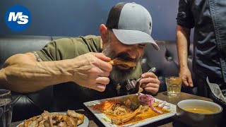 What Bodybuilders Eat At Restaurants | Middle Eastern Feast | Guy Cisternino Jr.