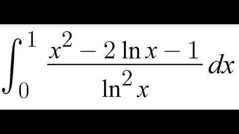 Feynman Integration Example 131 - ∫ from 0 to 1 of ((x² - 2ln(x) - 1) / ln²(x)) dx