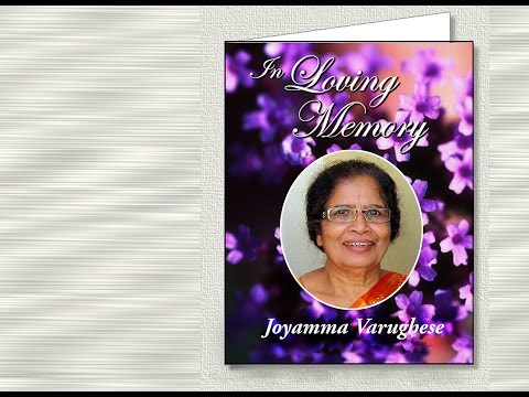 Joyamma Varughese (Viewing Service on May 18th Wednesday @ 6:00 pm)