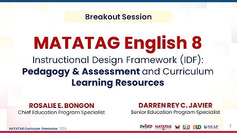 MATATAG Curriculum for English 8 (Online Orientation)