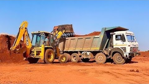 JCB 3dx Backhoe Loader Loading Soil in Dump Truck | jcb tractor video #jcbvideo#jcb3dx #tractorvideo