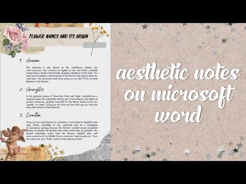 Aesthetic Notes Using Microsoft Word With Sticker Key Words Youtube