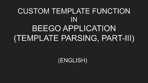 Custom Template Function in Beego Framework | Template Function in Beego | #golang #beego #template