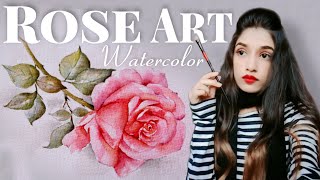 Enjoy Rose Watercolor Painting Vlog | Flower Watercolor Tutorial