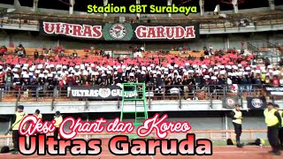 Aksi Koreo dan Chant Ultras Garuda di Surabaya, Indonesia u19 vs China u19 stadion gelora Bung Tomo