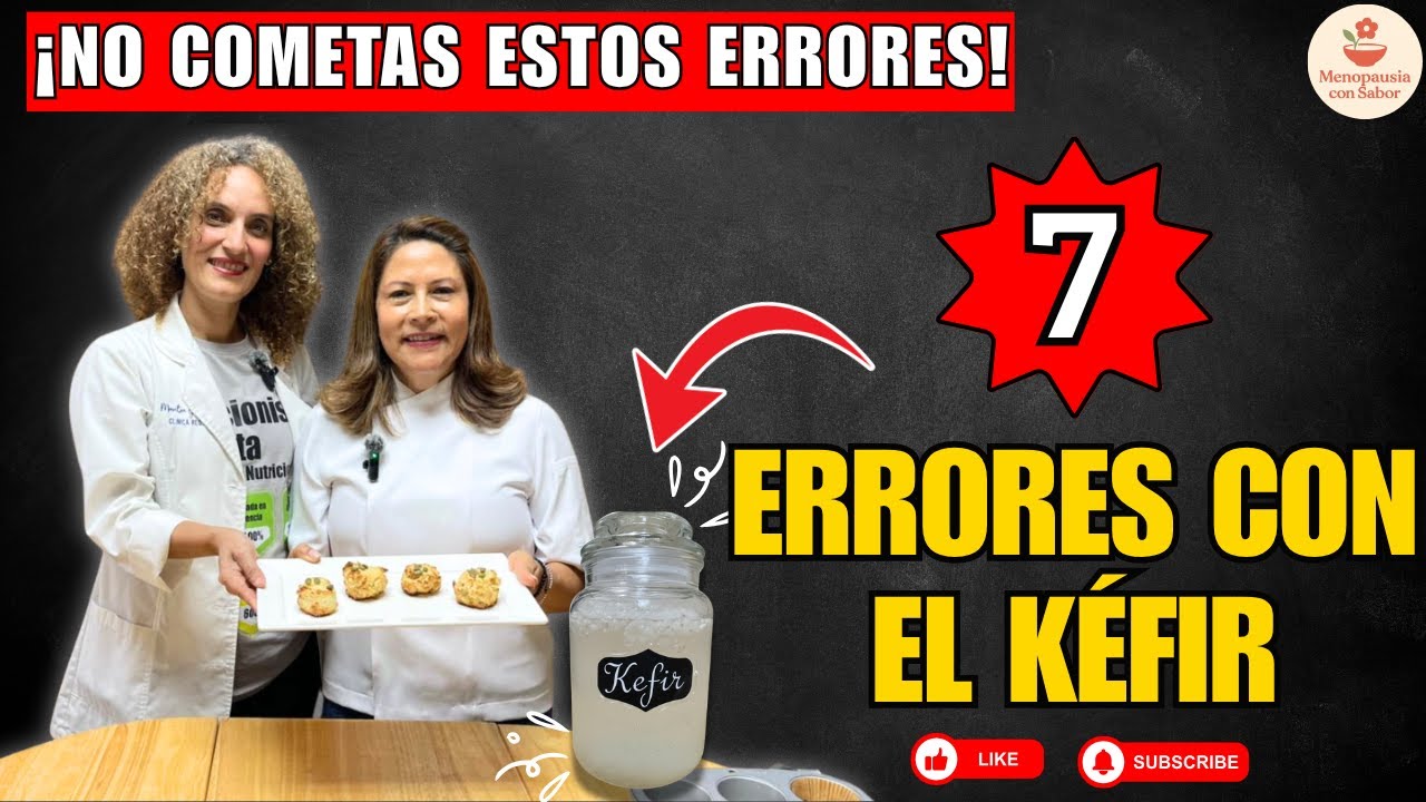 7 ERRORES FATALES al tomar KÉFIR 😱 + Receta fácil y deliciosa con kéfir | Menopausia Con sabor