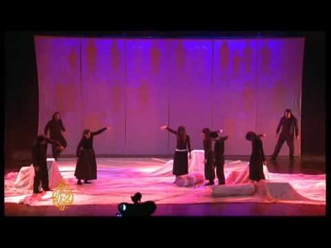 إعادة تمثيل الحرب على غزة على خشبة المسرح - 18 مارس 2009