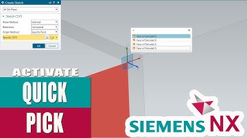 Siemens NX QuickPick Activation | Quick Pick Usage in NX #NX